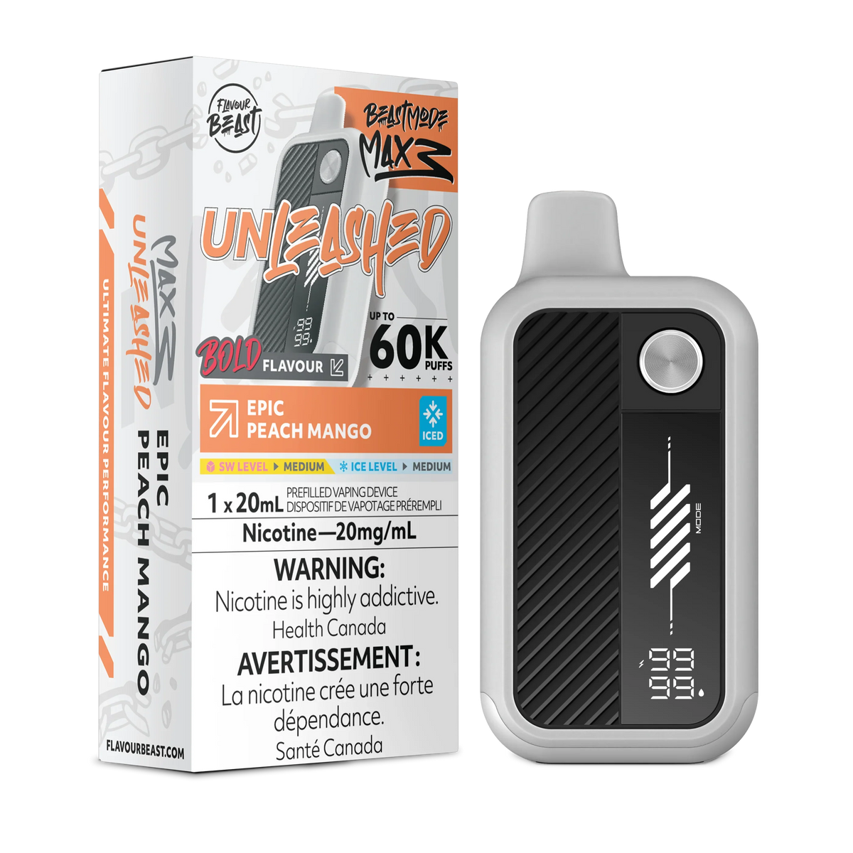 Flavour Beast Mode Max 3 Disposable Vape - 60k Puffs - 20mg - 20ml