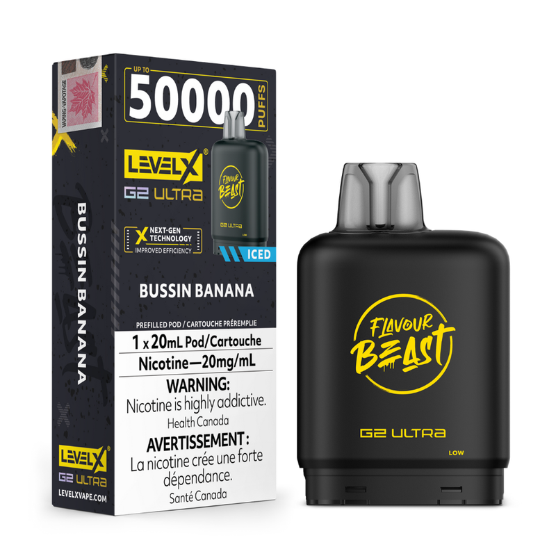 Flavour Beast Level X G2 Ultra Replacement Vape Pod - 50K- Puffs - 20mL