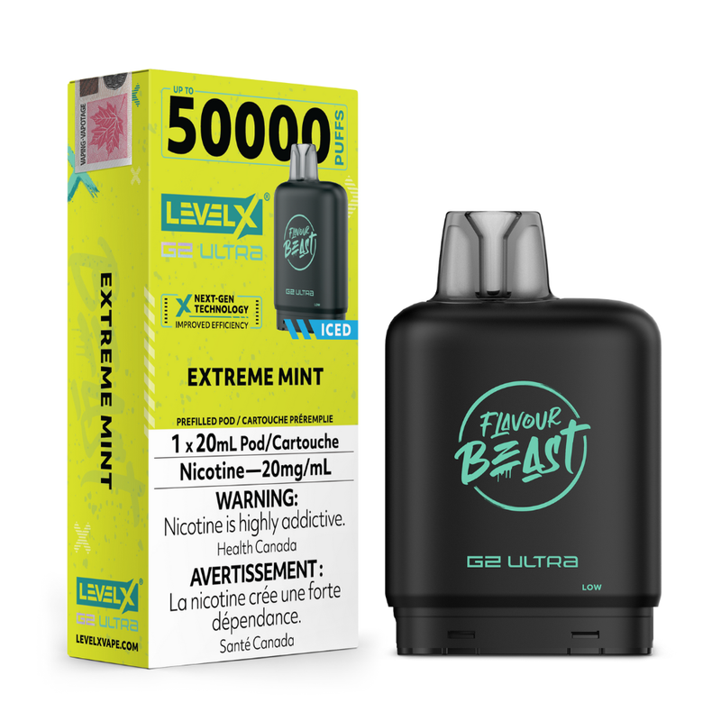 Flavour Beast Level X G2 Ultra Replacement Vape Pod - 50K- Puffs - 20mL