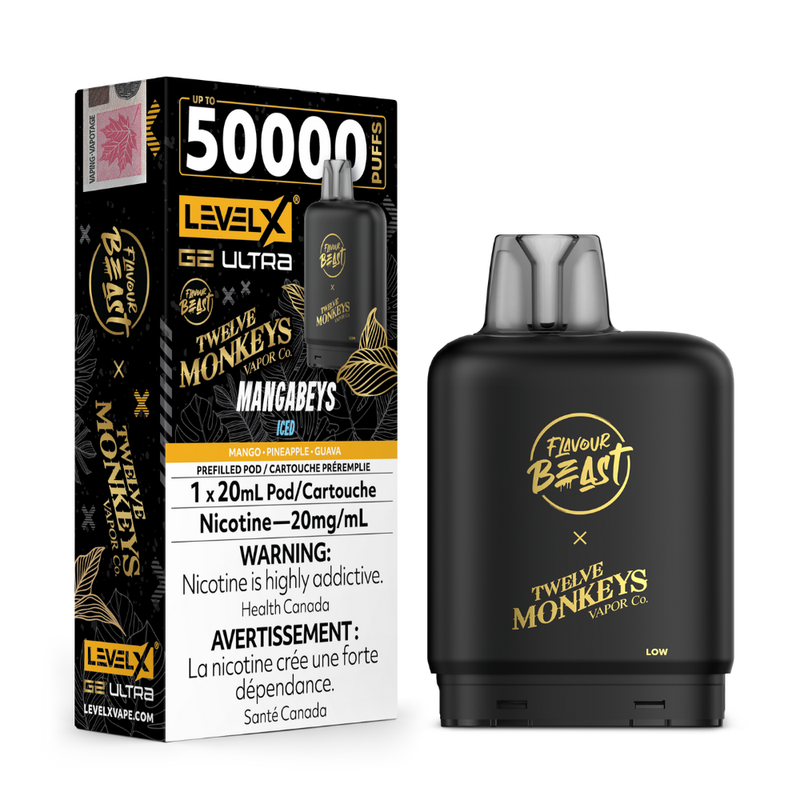 Flavour Beast Level X G2 Ultra Replacement Vape Pod - 50K- Puffs - 20mL