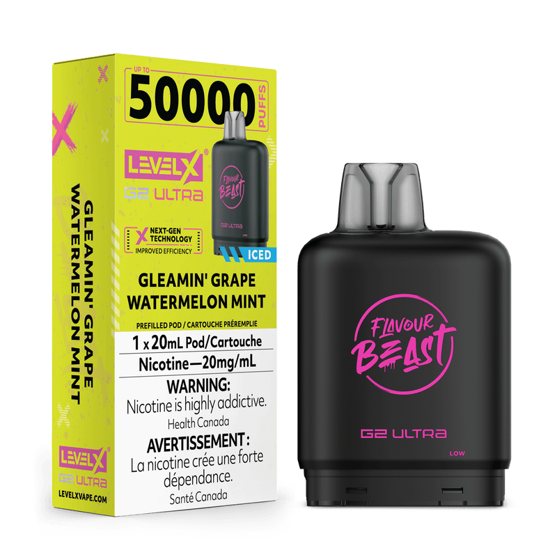 Flavour Beast Level X G2 Ultra Replacement Vape Pod - 50K- Puffs - 20mL