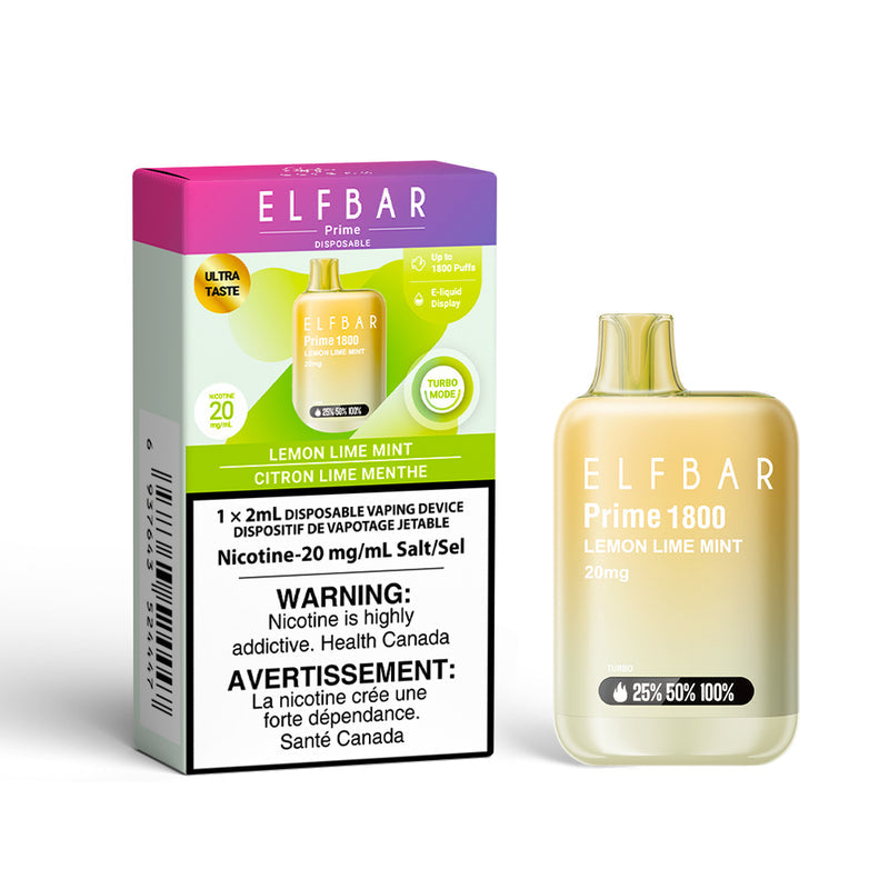 Elf Bar Prime 1800 Disposable Vape – 1,800 Puffs – 2mL