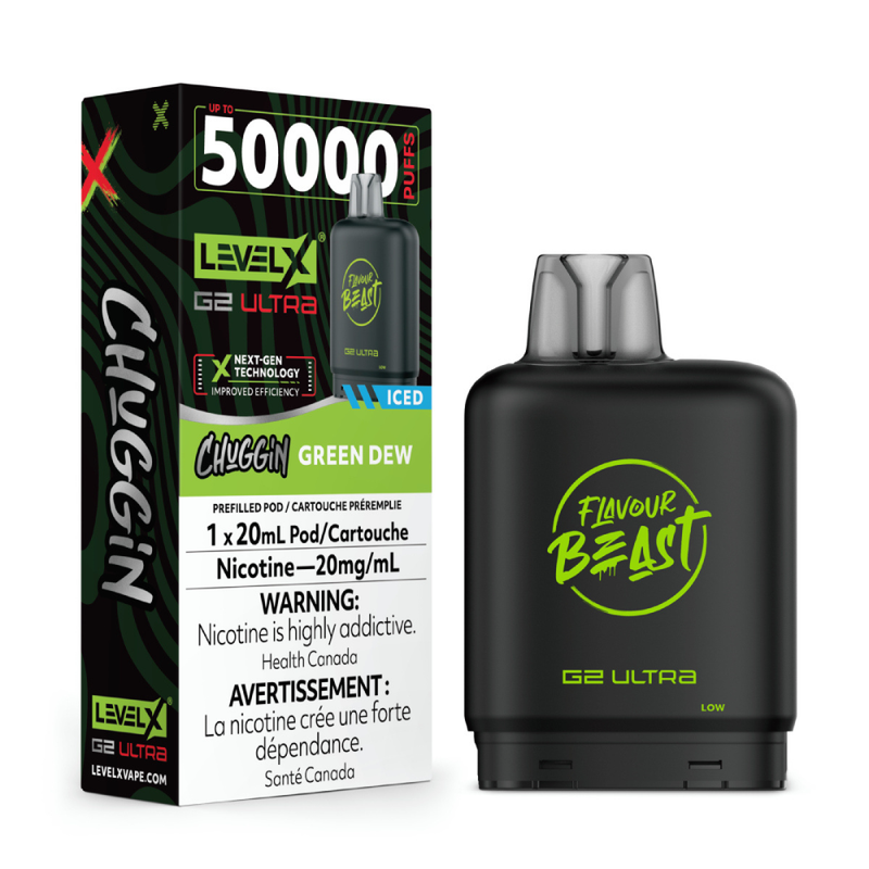 Flavour Beast Level X G2 Ultra Replacement Vape Pod - 50K- Puffs - 20mL