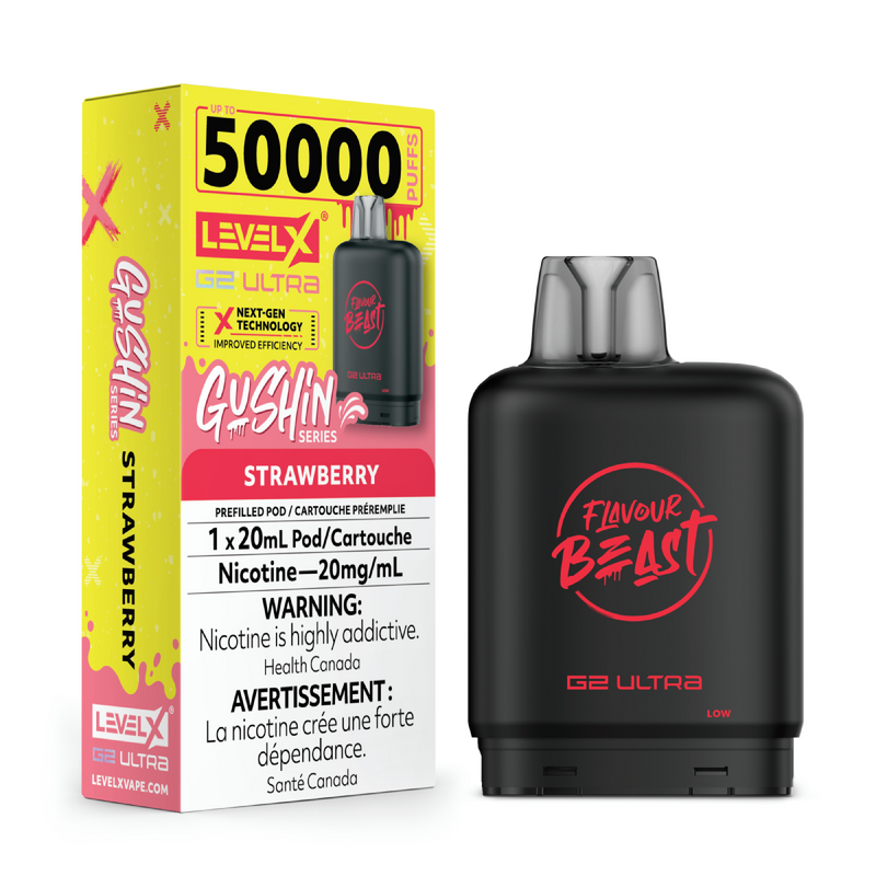 Flavour Beast Level X G2 Ultra Replacement Vape Pod - 50K- Puffs - 20mL