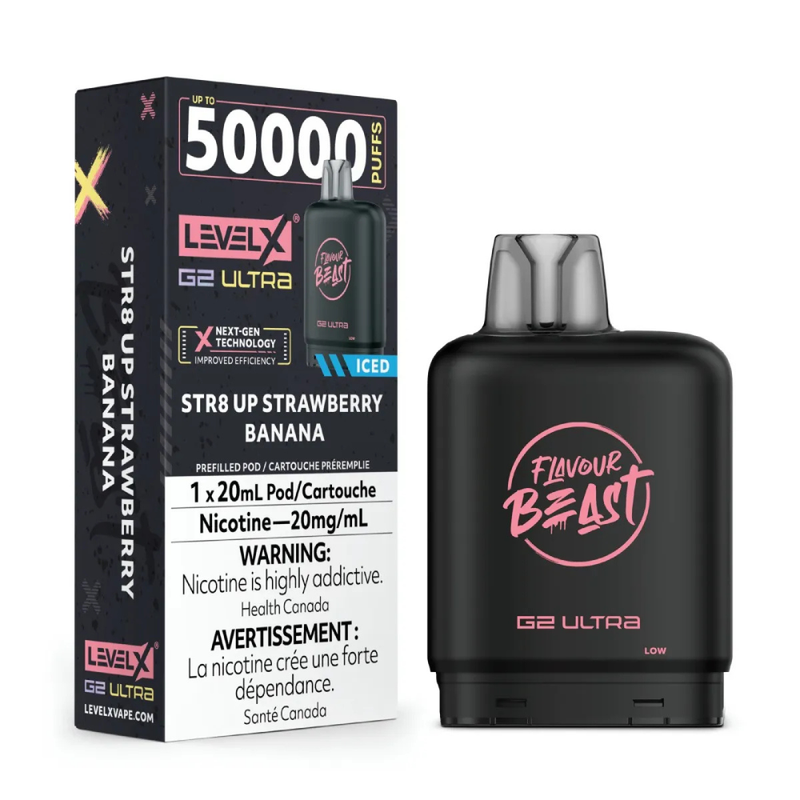 Flavour Beast Level X G2 Ultra Replacement Vape Pod - 50K- Puffs - 20mL