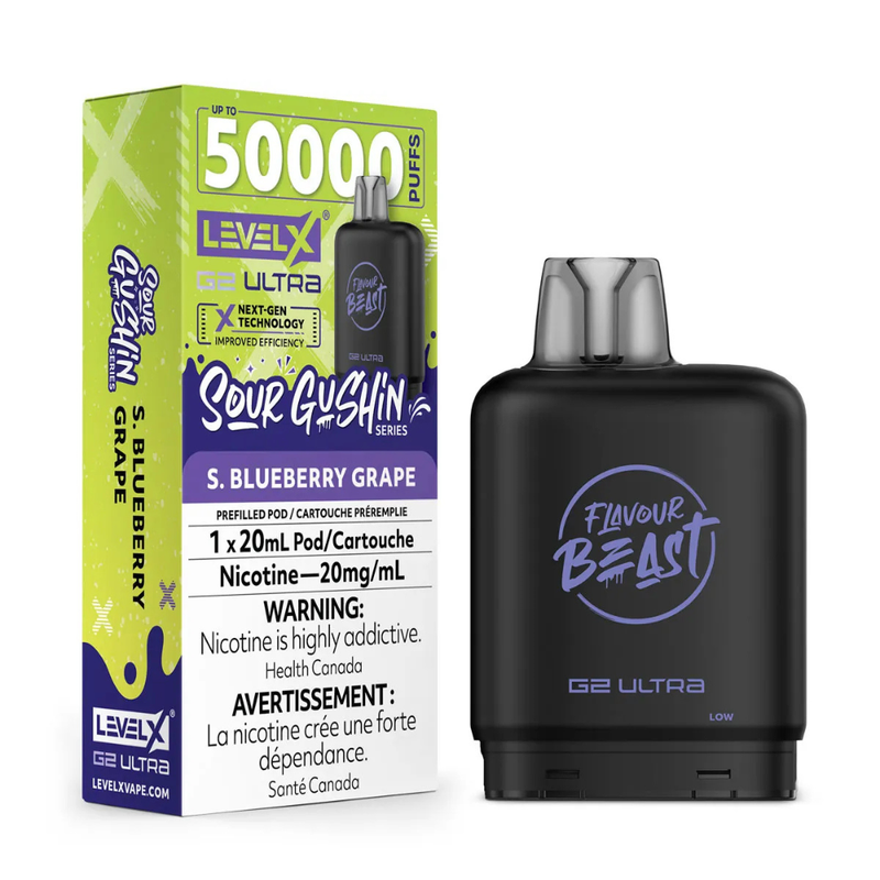 Flavour Beast Level X G2 Ultra Replacement Vape Pod - 50K- Puffs - 20mL