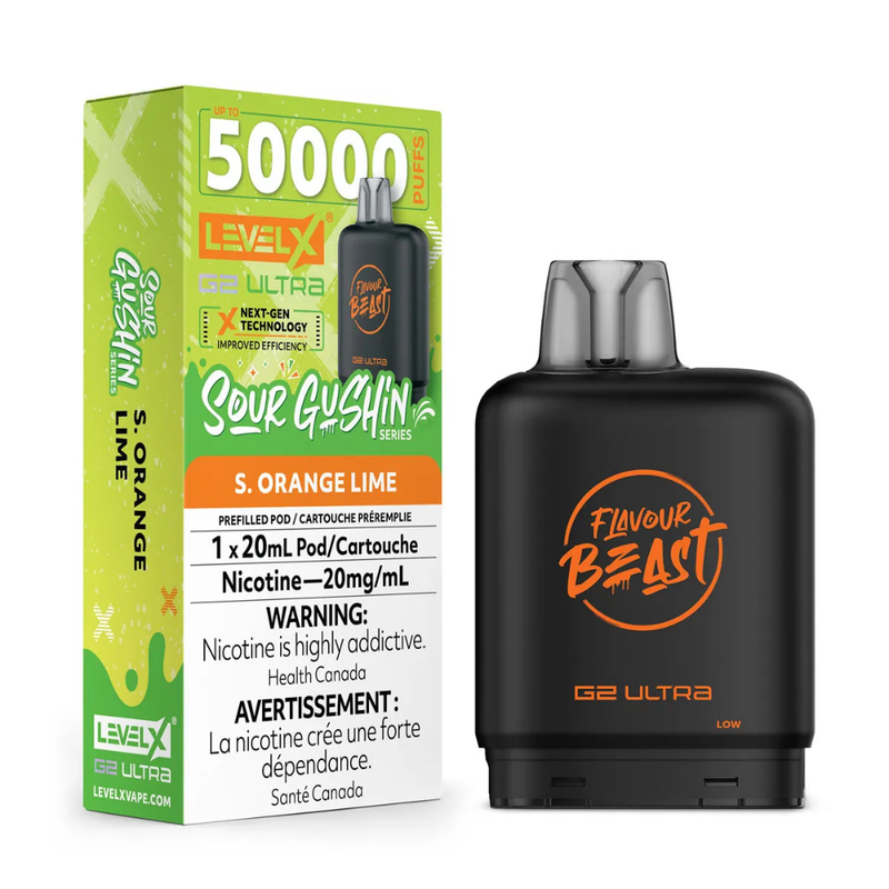 Flavour Beast Level X G2 Ultra Replacement Vape Pod - 50K- Puffs - 20mL