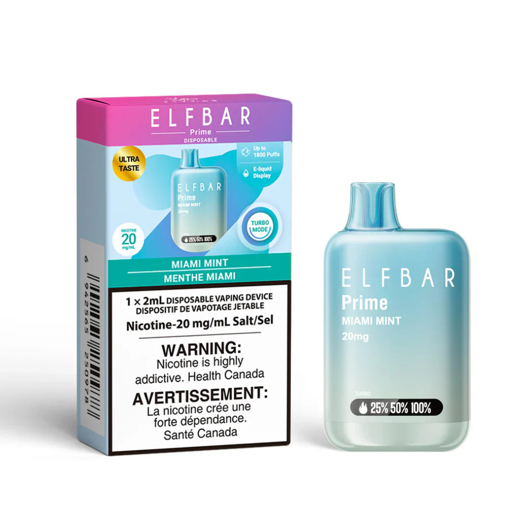 Elf Bar Prime 1800 Disposable Vape – 1,800 Puffs – 2mL
