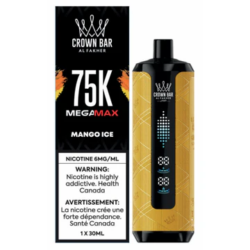 Al Fakher Crown Bar Mega Max 75K Disposable Vape - 75K Puffs - 6mg - 30mL