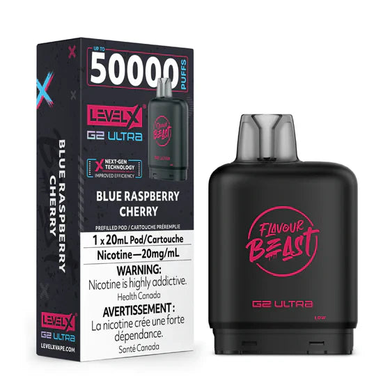 Flavour Beast Level X G2 Ultra Replacement Vape Pod - 50K- Puffs - 20mL