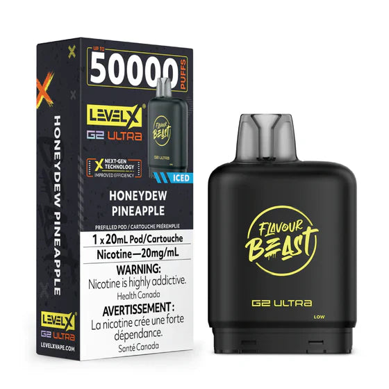 Flavour Beast Level X G2 Ultra Replacement Vape Pod - 50K- Puffs - 20mL