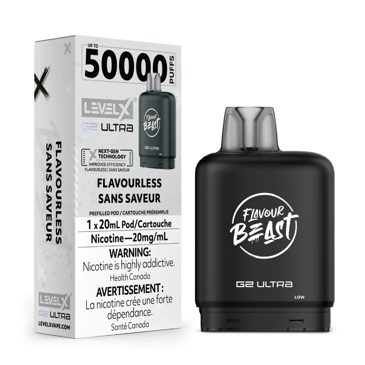 Flavour Beast Level X G2 Ultra Replacement Vape Pod - 50K- Puffs - 20mL