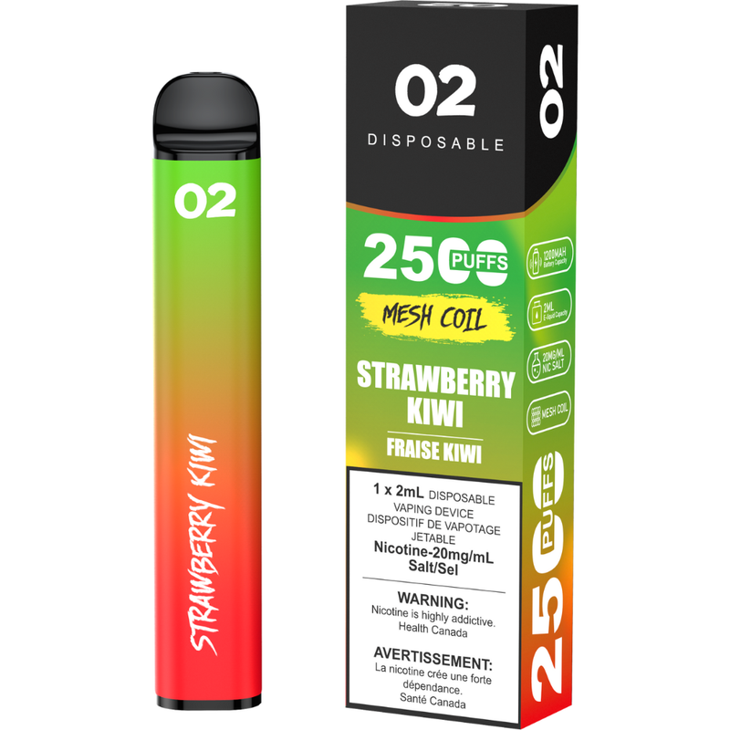 O2 Disposable Vape - 2500 Puffs - 2mL